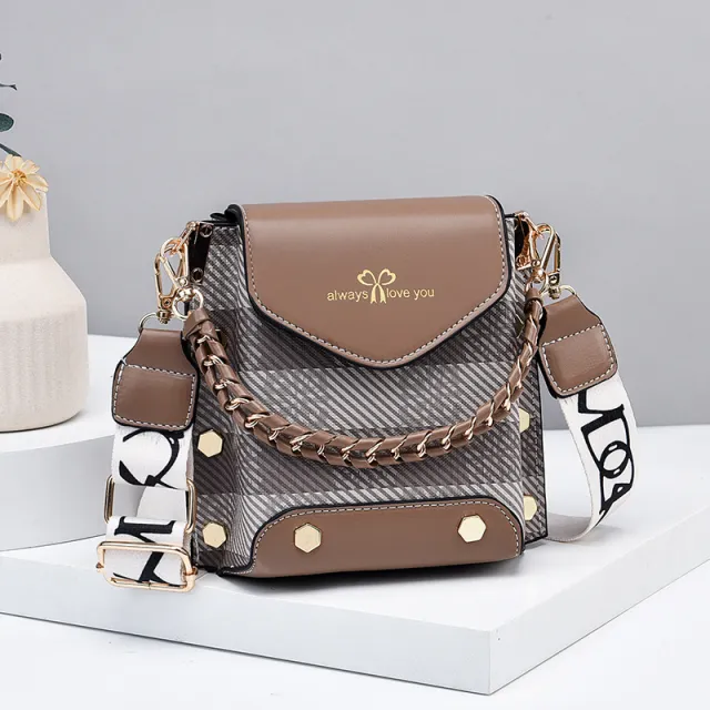 New Stylish And Lightweight Mini Crossbody Vertical Shoulder Bag Coffee - Shop at LoveMi