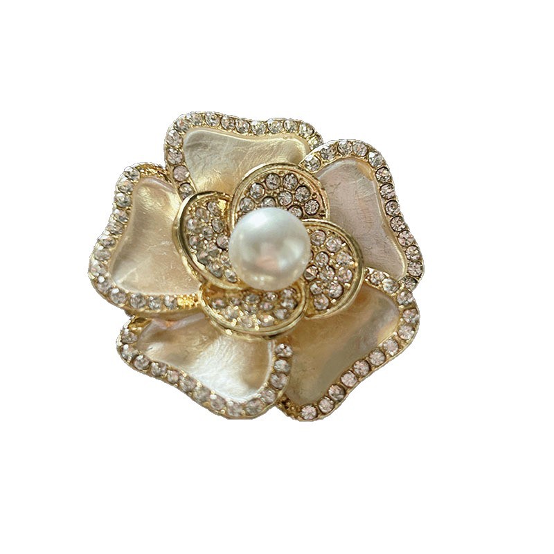 Camellia Pearl Brooch