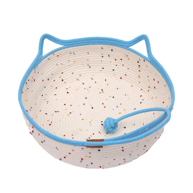 Cotton And Hemp Rope Cat Nest Mat Cotton And Hemp Rope Pet Bed With Toy Ball Models - Shop at LoveMi