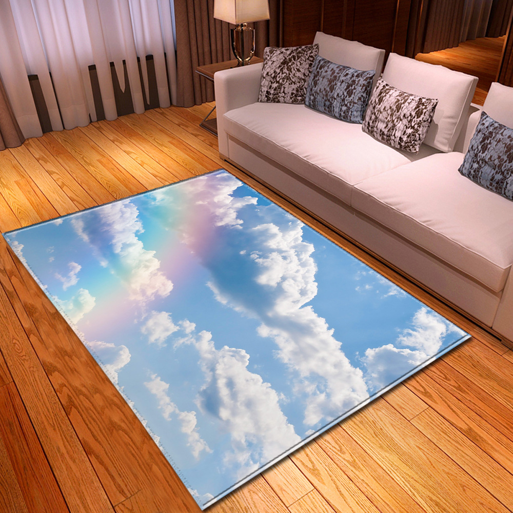 Modern Home Cartoon Printed Polyester Carpet