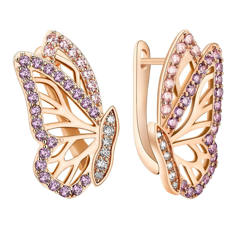 Women's Fashion Gold Earrings Butterfly Personality