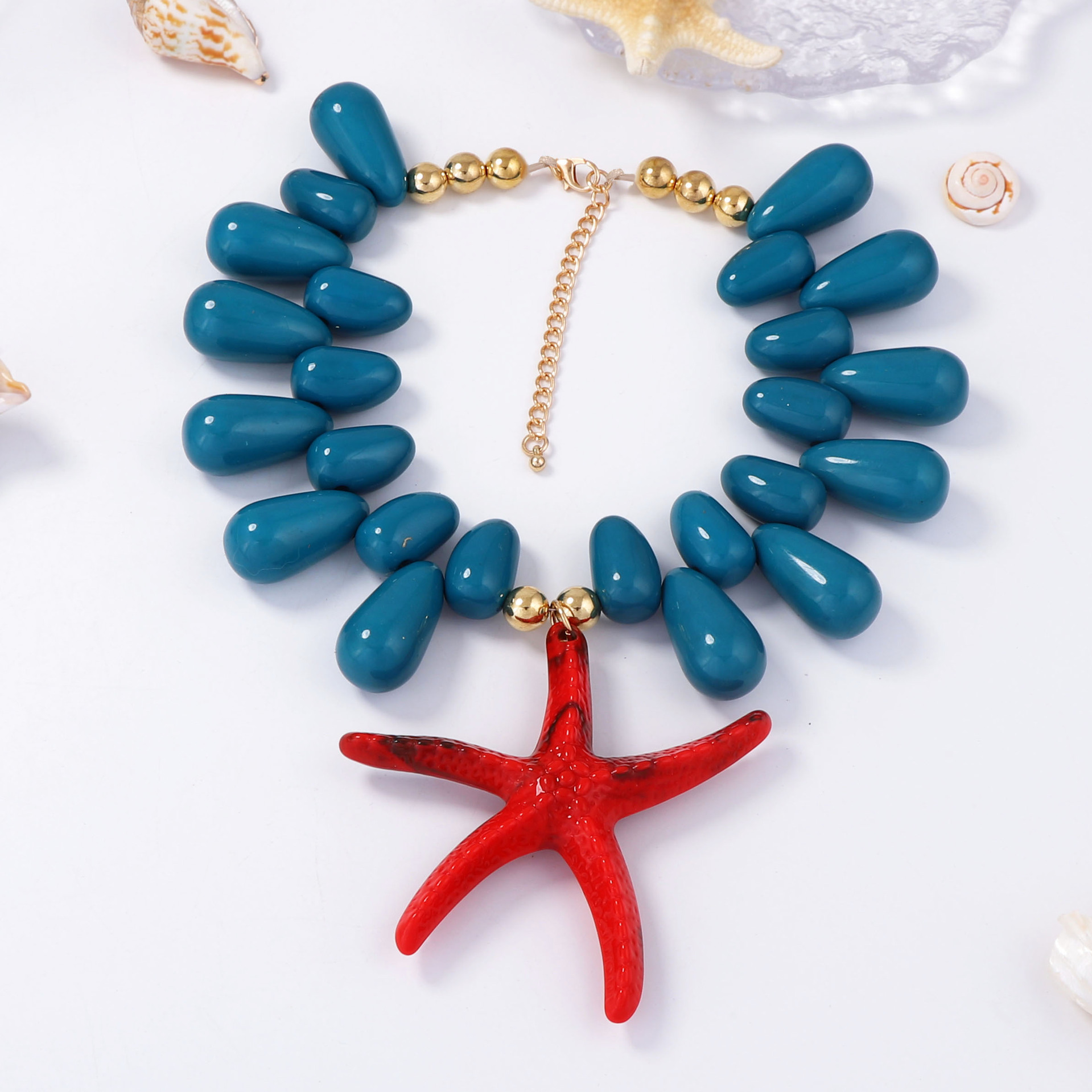 Dramatic Starfish Pendant Necklace For Women