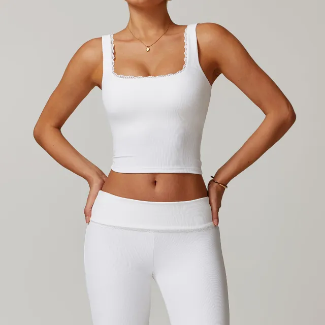 Threaded Tight Long Sleeve T shirt Yoga Clothes Breathable Quick drying Outfit Swan White - Shop at LoveMi