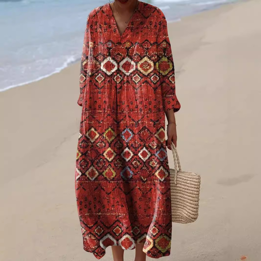 Women's Loose fitting Dress In European And American Style E023A Xs - Shop at LoveMi