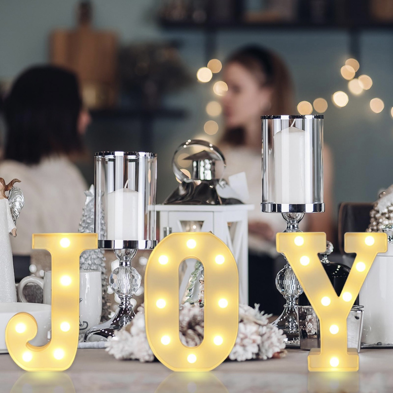 Title 9, Merry Christmas Letter Light JOY Decorative Let...