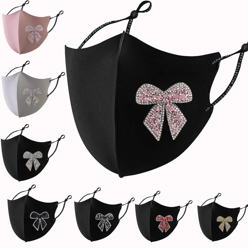 Diamond Mask Shiny Bow Creative Cloth