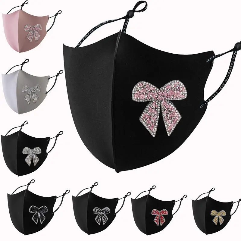 Diamond Mask Shiny Bow Creative Cloth