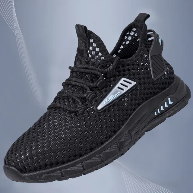 Men's Fashion Mesh Breathable Casual Sneaker Black - Shop at LoveMi
