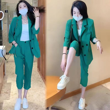 Plus Size Suit Coat Harem Pants Two-piece Set