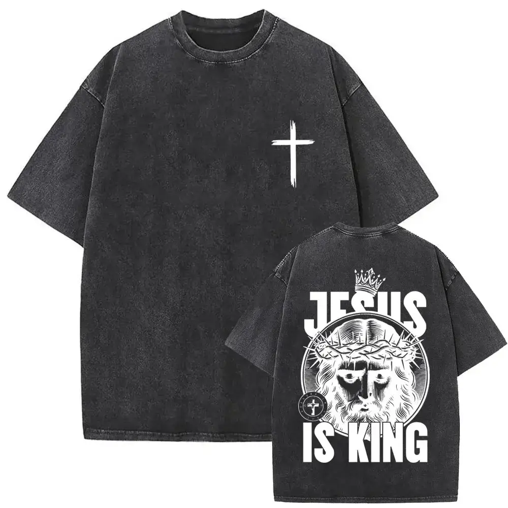 Pure Cotton Washed And Worn T-shirt European And American Style
