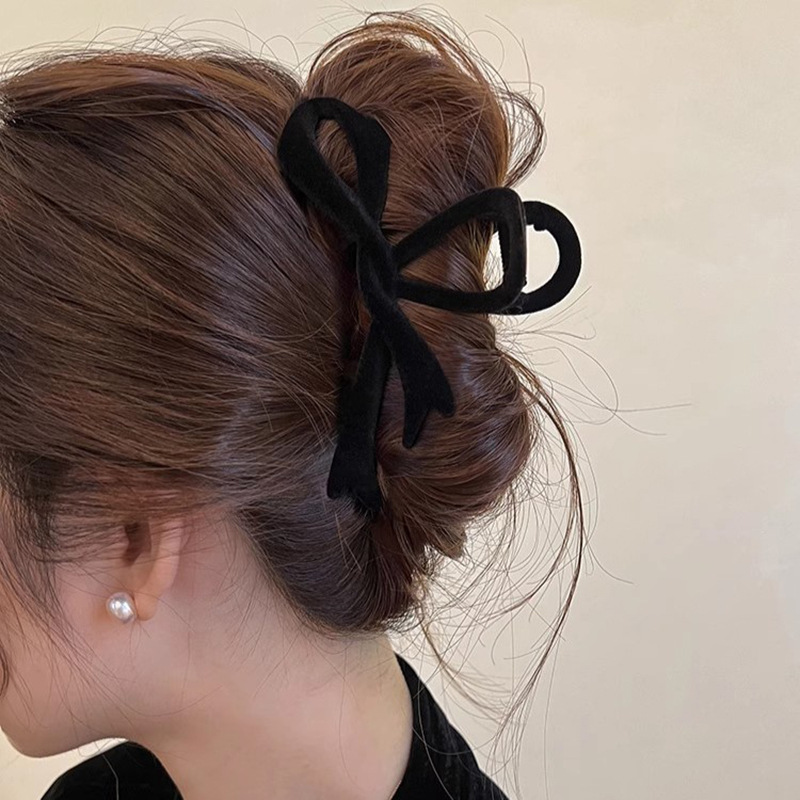 Ribbon Velvet New Back Head Autumn And Winter Shark Clip 6