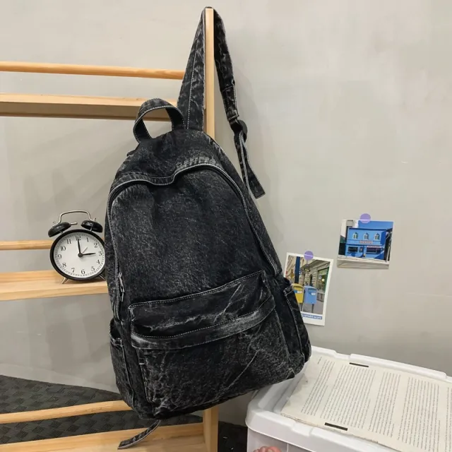 Large Capacity Versatile Lightweight Backpack Student Class Schoolbag Black - Shop at LoveMi