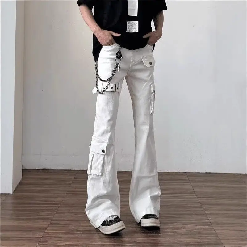 Strap-flared Denim Jeans For Men