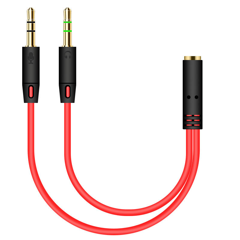 One Divided Into Two Adapter Desktop Computer Headset Audio Cable - Image 6