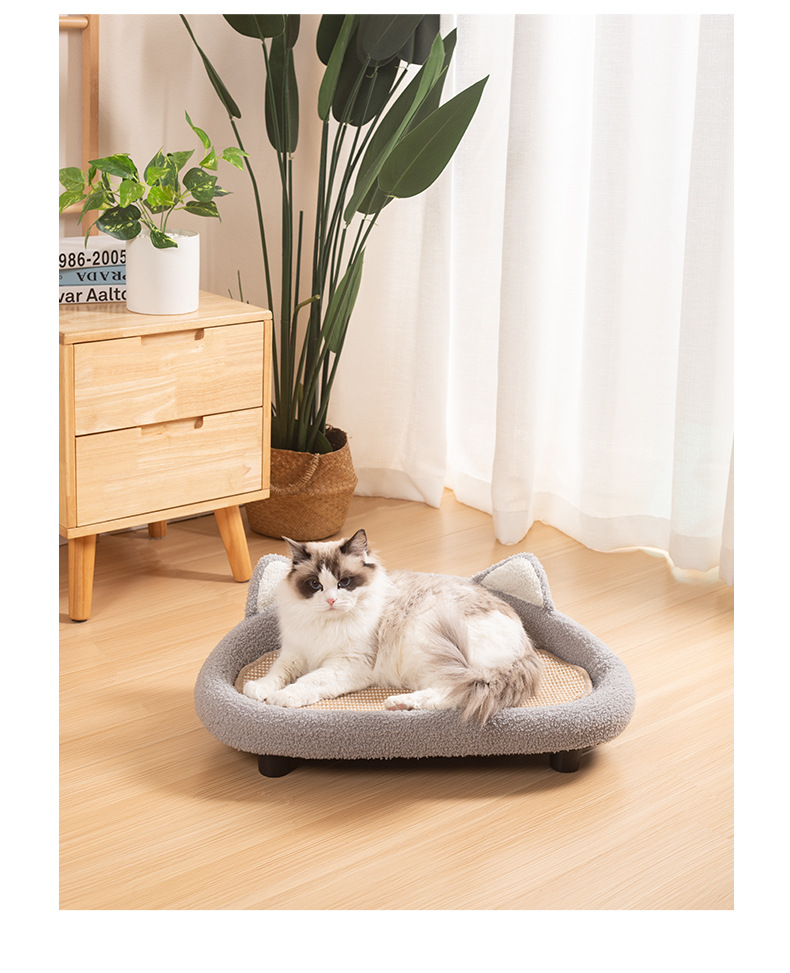 Hemp Rope Cat Scratcher And Cat Bed In One Durable And Scratch-resistant detail photo 1