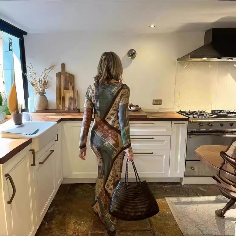 Women's French Slim Fit Slimming Long Dress