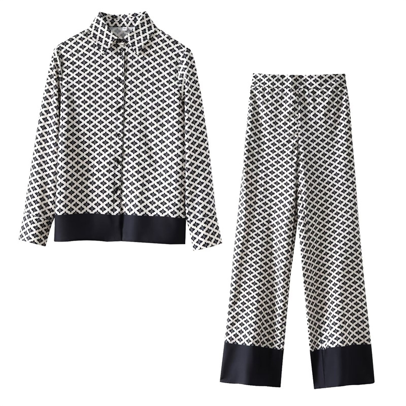 Women's Spring Clothing Multicolor Printing Loose Outfit