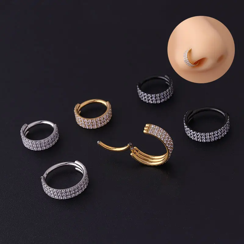 Stainless Steel Seamless Closed-ring Earrings And Nose