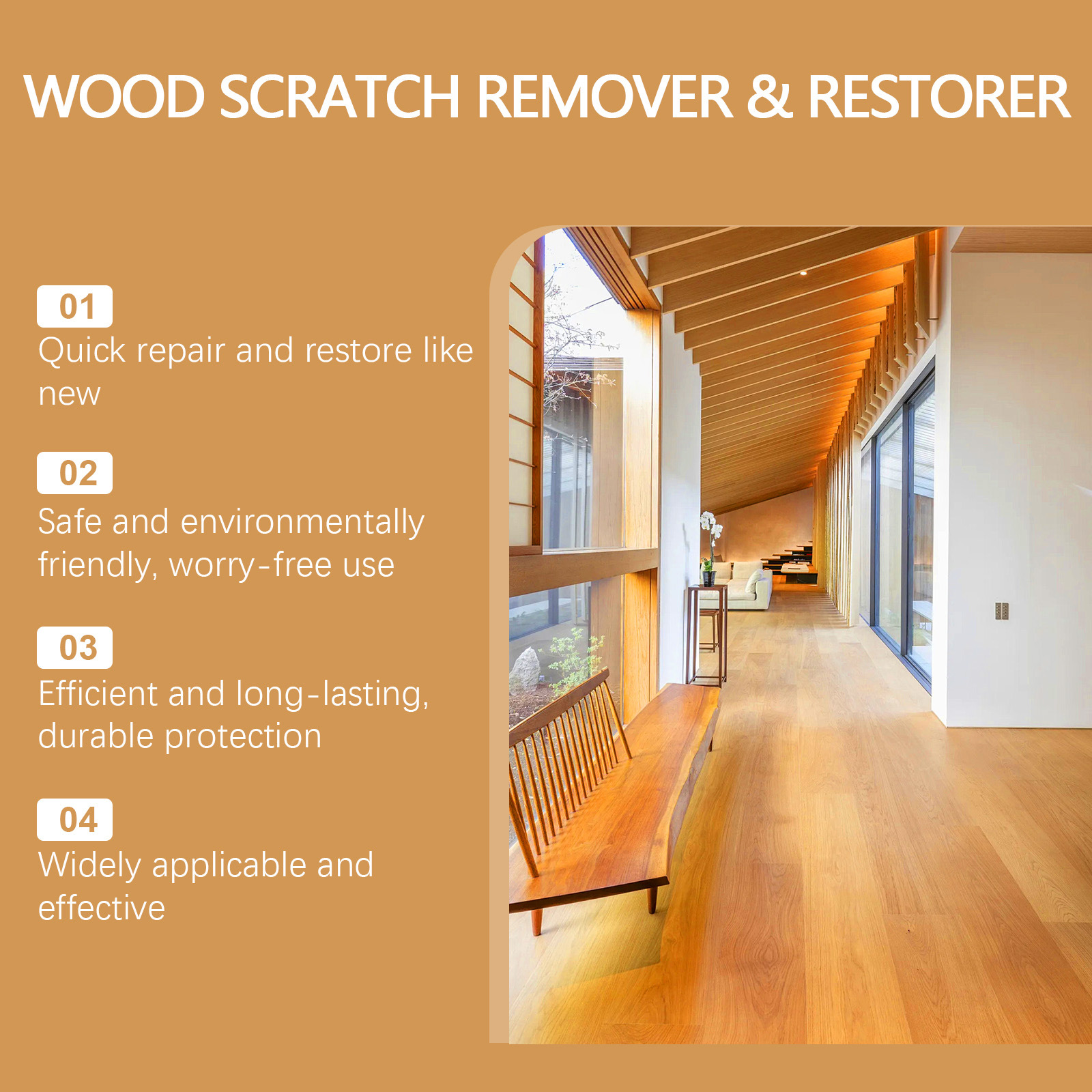 Title 4, Floor Renovation Repair Cream Wooden Furniture