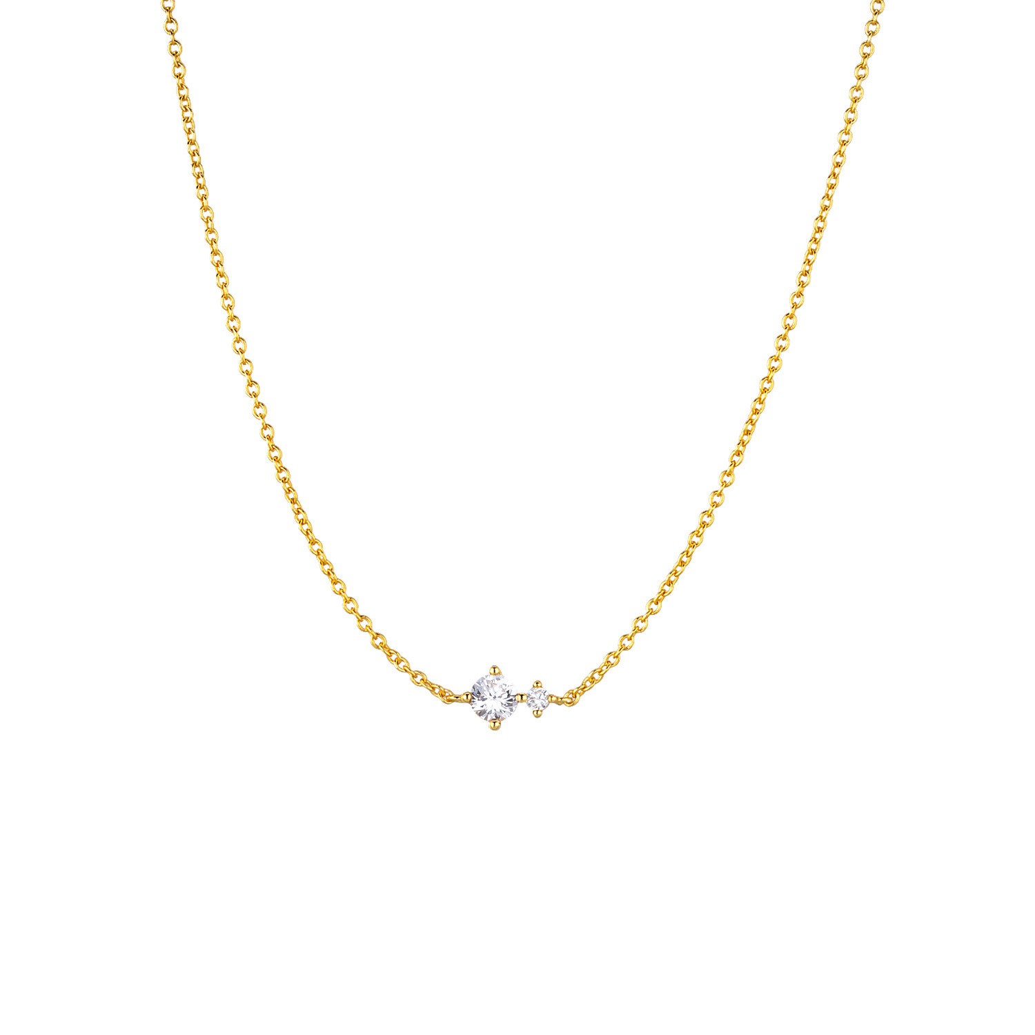 S925 Sterling Silver Necklace With Twelve Birthstone Pendants, A Light-luxury, N