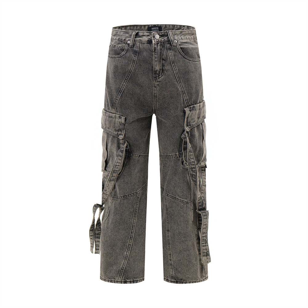 Title 13, Heavy Industry Washed And Worn Denim Overalls D...