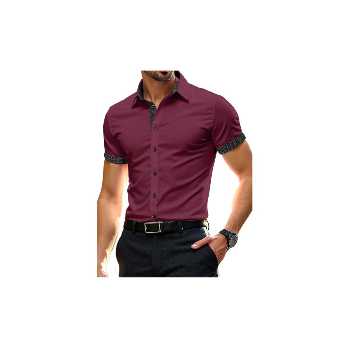Summer Mens Short-sleeve Casual Fashion Shirt