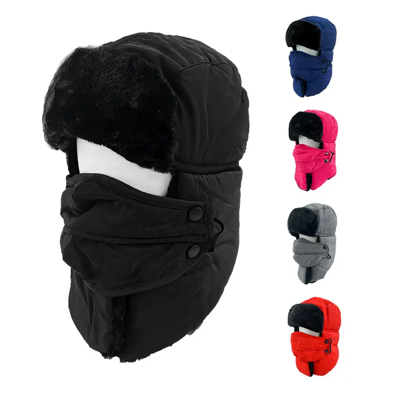 Windproof And Cold-resistant Solid-color Lei Feng Hat