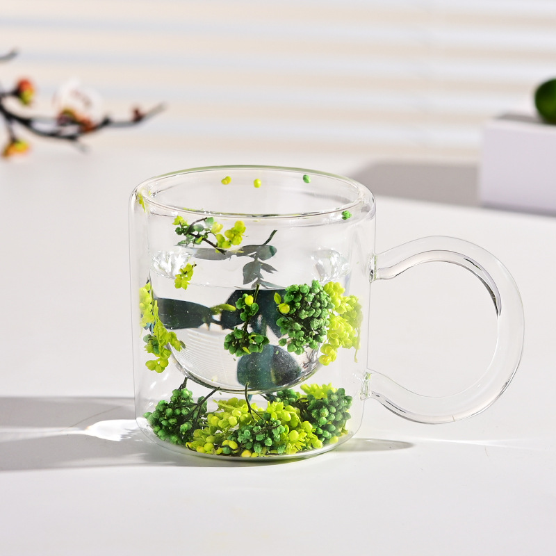 Green Dried Flower Cup