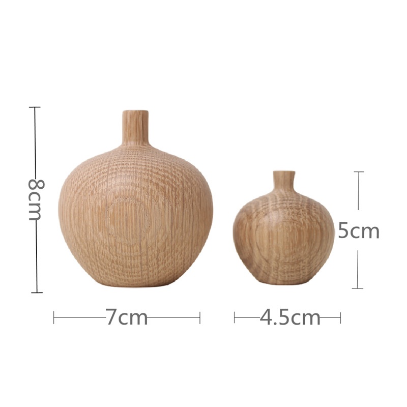 Japanese Style Groceries Solid Wood Dried Flowers And Flowerpot Wooden Craftwork Ins Vase — foto 7