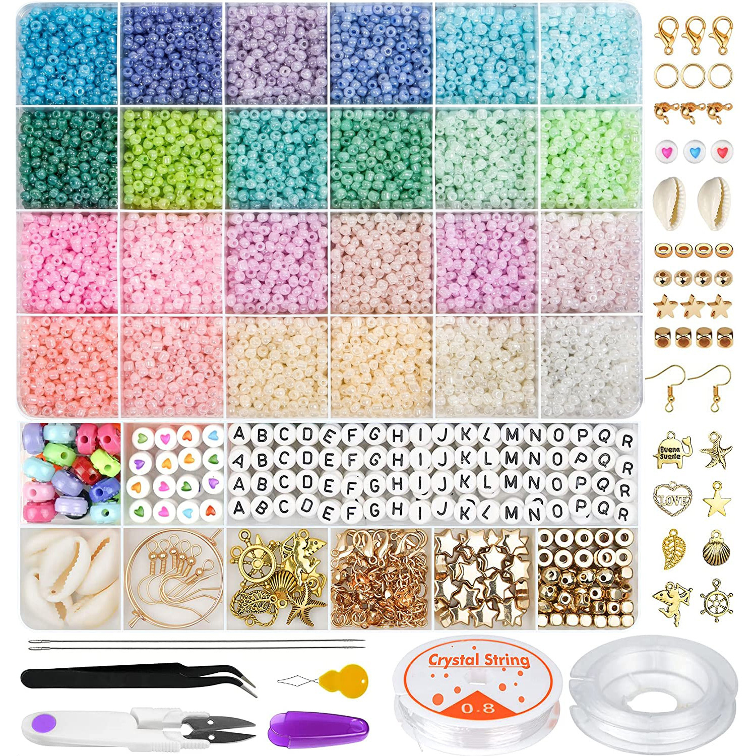 Title 6, 6000 PCs Clay Beads Suit Polymer Clay Tube Piec...