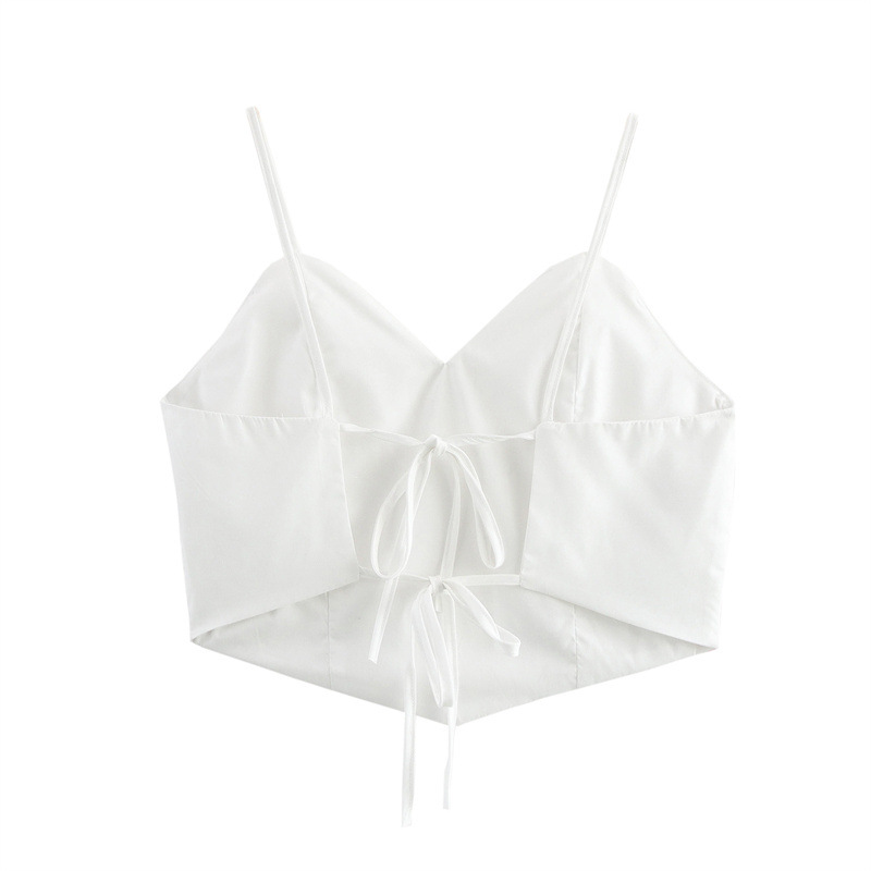 European And American Style French Fashion Heart-shaped Button Closed Short Top