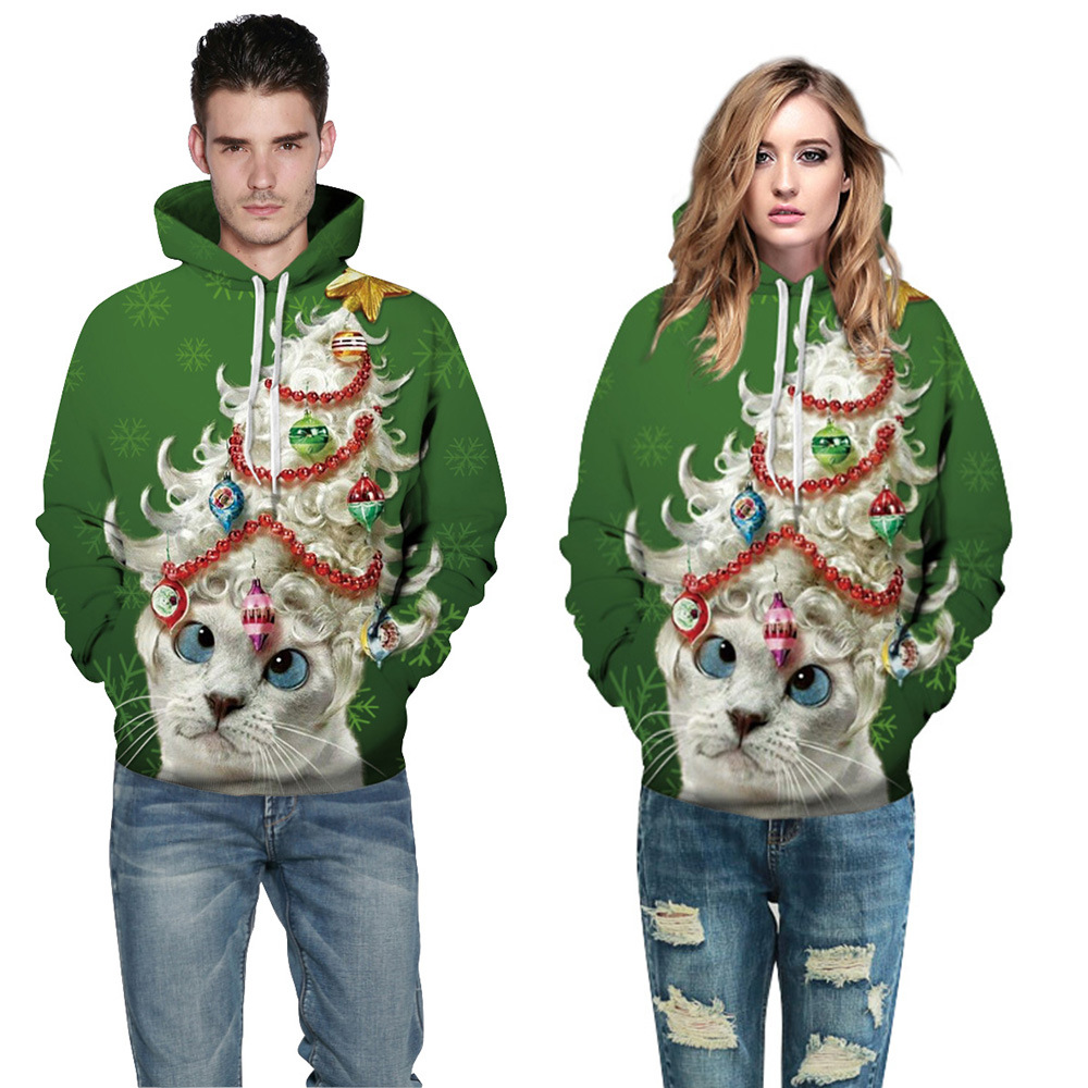 Title 7, Digital printed hooded loose couple sweater