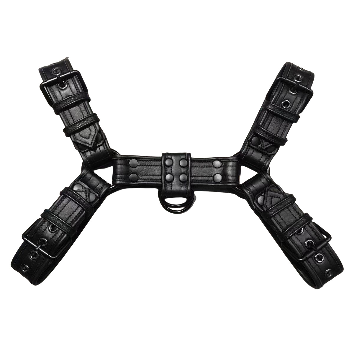 Men's Leather Chest Muscle Bondage Adjustable Party Shoulder Strap Black - Shop at LoveMi