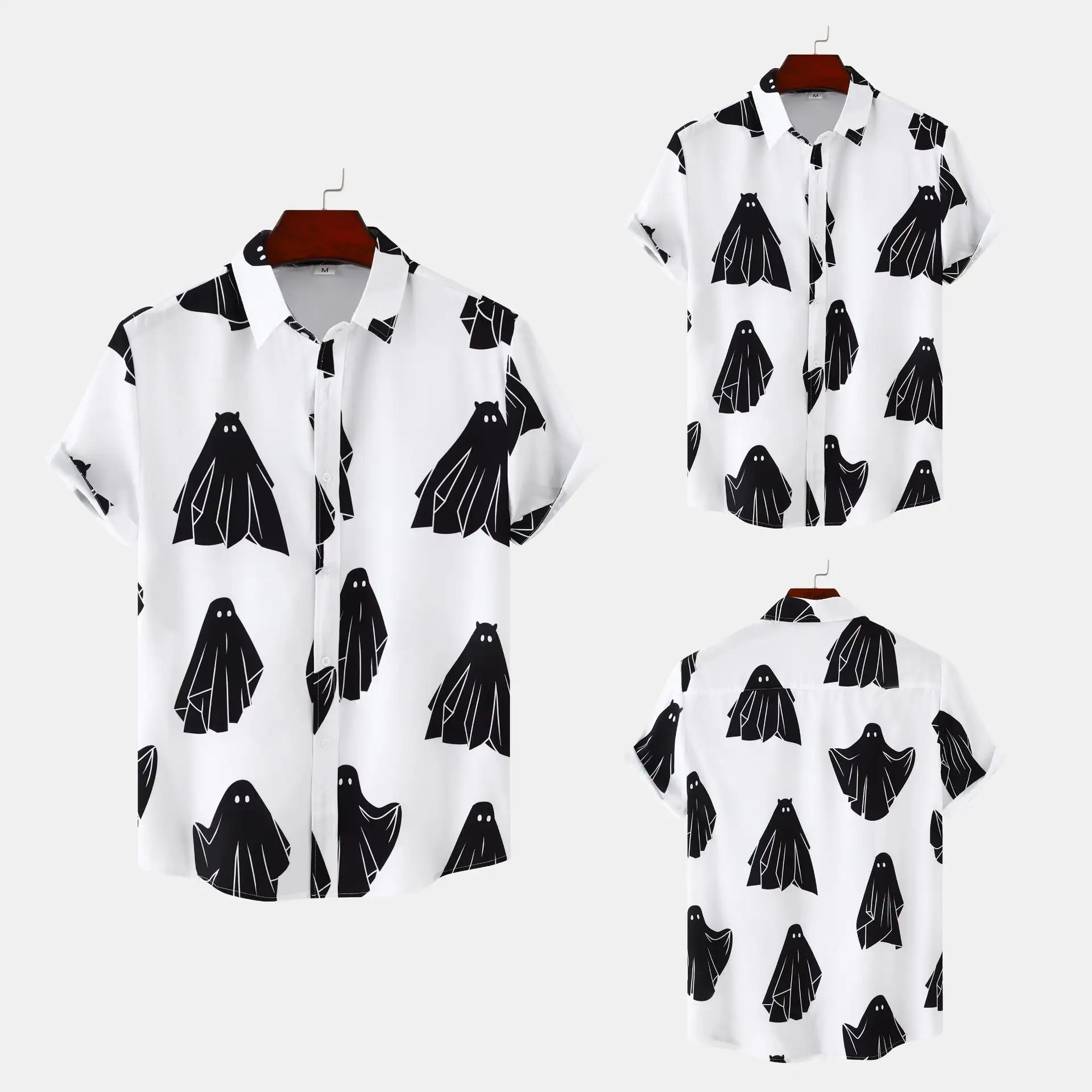 Digital 3D Printing Men's Loose Short Shirt