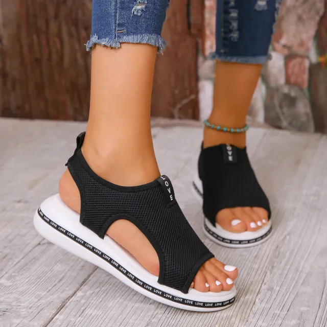 Fashion Flying Woven Women's Sandals Black - Shop at LoveMi