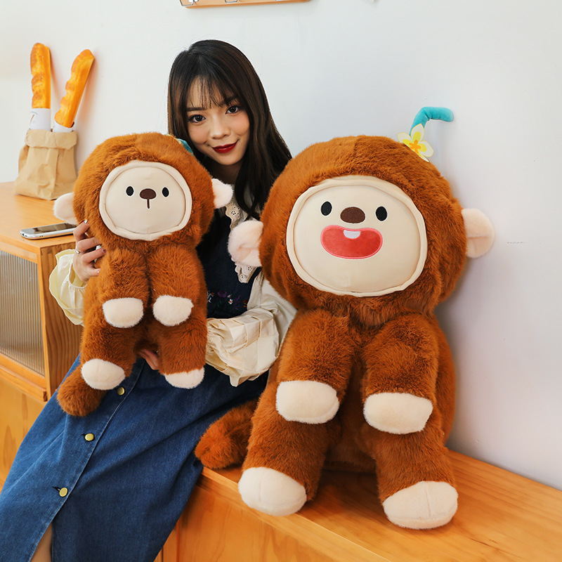 Influencer Face-changing Monkey Plush Toy With Cute Expressions