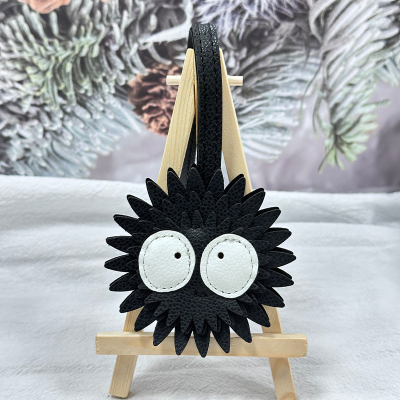 Black Briquette Pendant Funny Cute Rope Pendant Lanyard