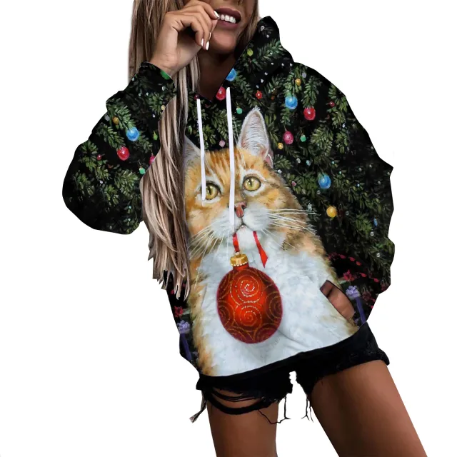 3D Printed Christmas Cute Snowman Series Casual Hooded Sweater Wlms002 - Shop at LoveMi