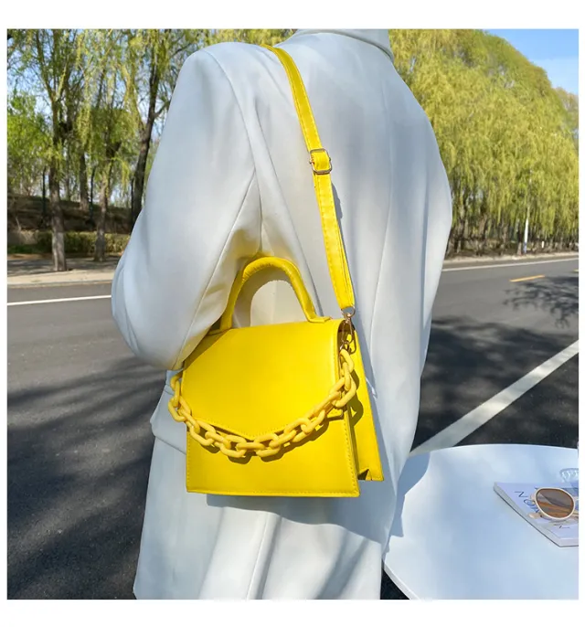 All match One shoulder Crossbody Women Yellow - Shop at LoveMi