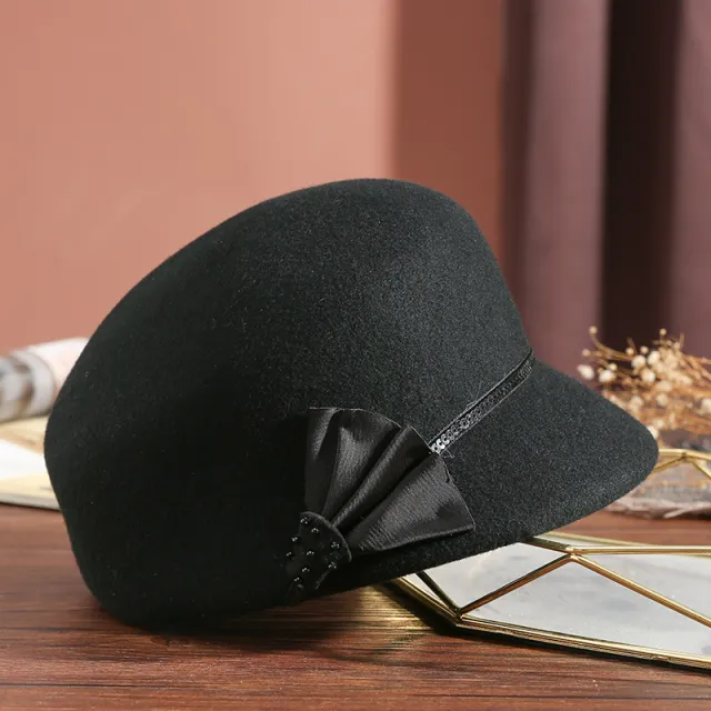 Autumn Winter Vintage Top Hat Female Fashion Small Equestrian Black - Shop at LoveMi