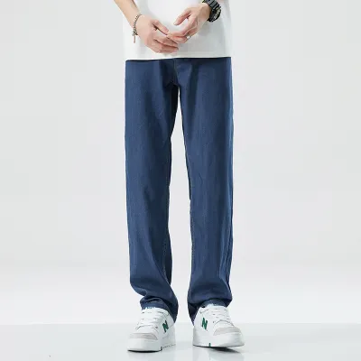 Men's Loose Straight Ice Silk Leisure Jeans