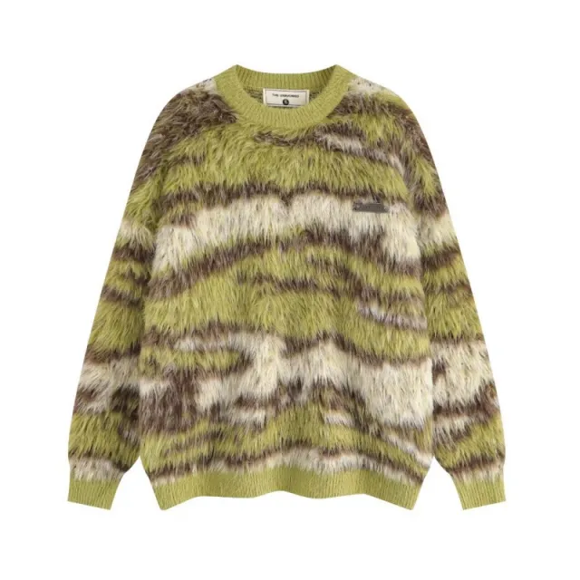 Round Neck Sweater Handsome Undershirt Green - Shop at LoveMi