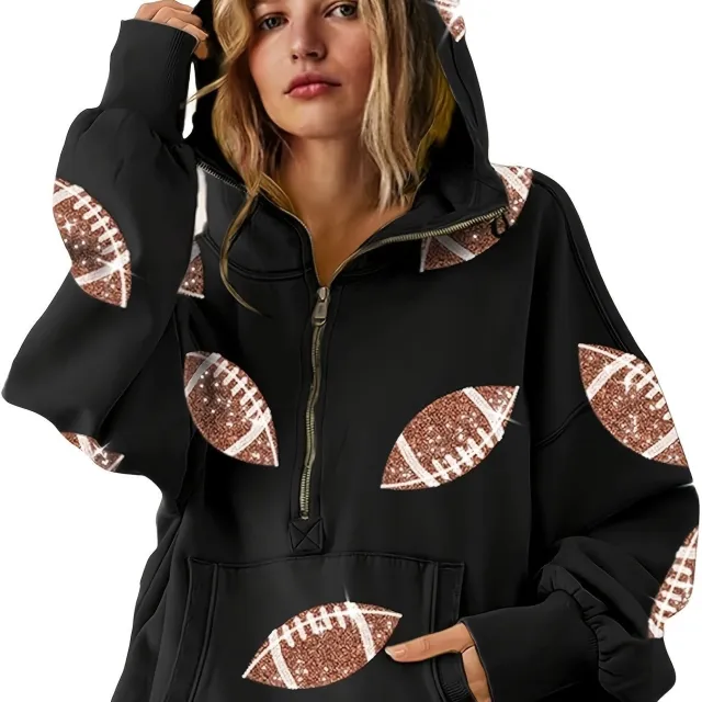 Sweater Women's Clothing Zipper Drawstring Long Sleeve Mcc01545 Xl - Shop at LoveMi
