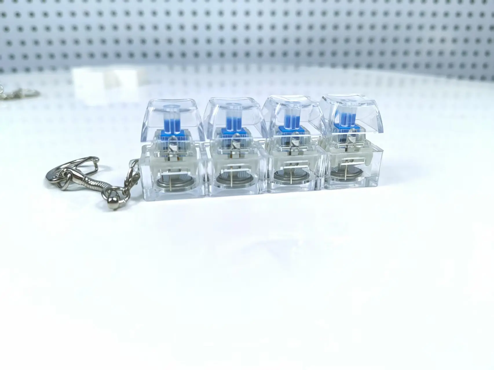 4Keys Mechanical Keyboard Electronic Luminous Transparent Crystal