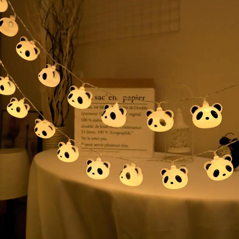 LED Panda Headlamp String Children's Room