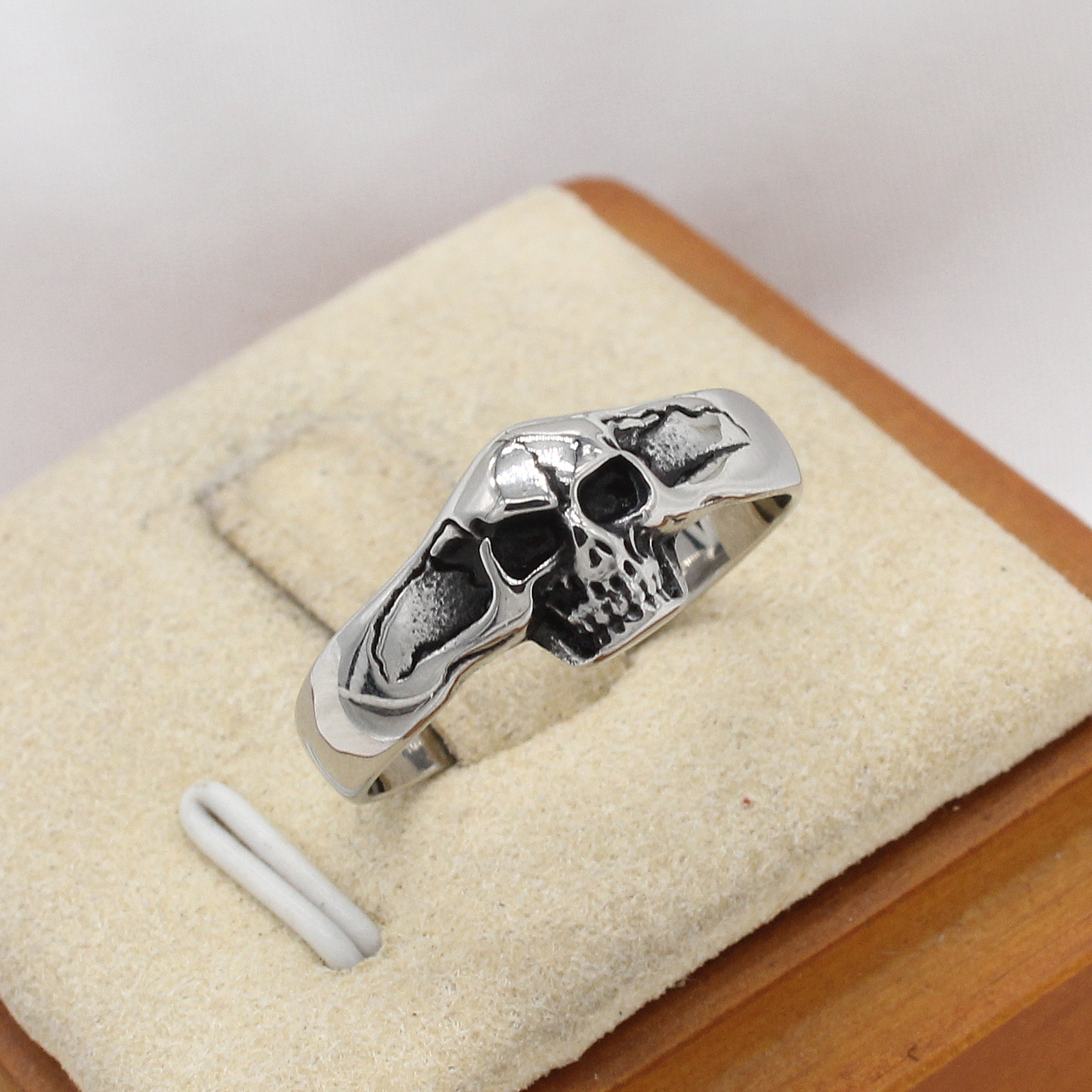 European And American Style Personalized Vintage Skull Titanium Steel Ring