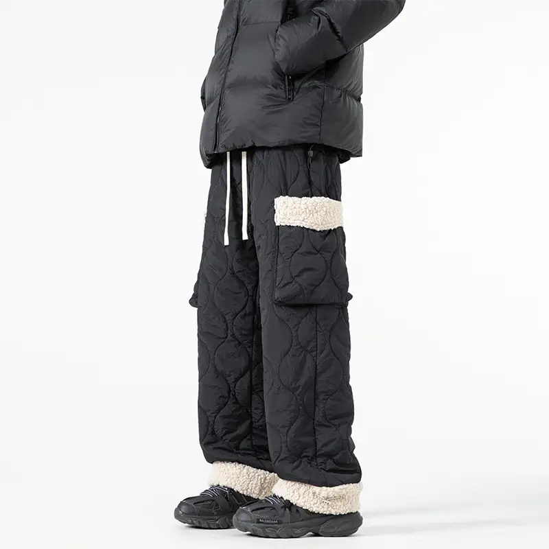 Men's Quilted Casual Pants Thickened Cold Protection Ski Pants