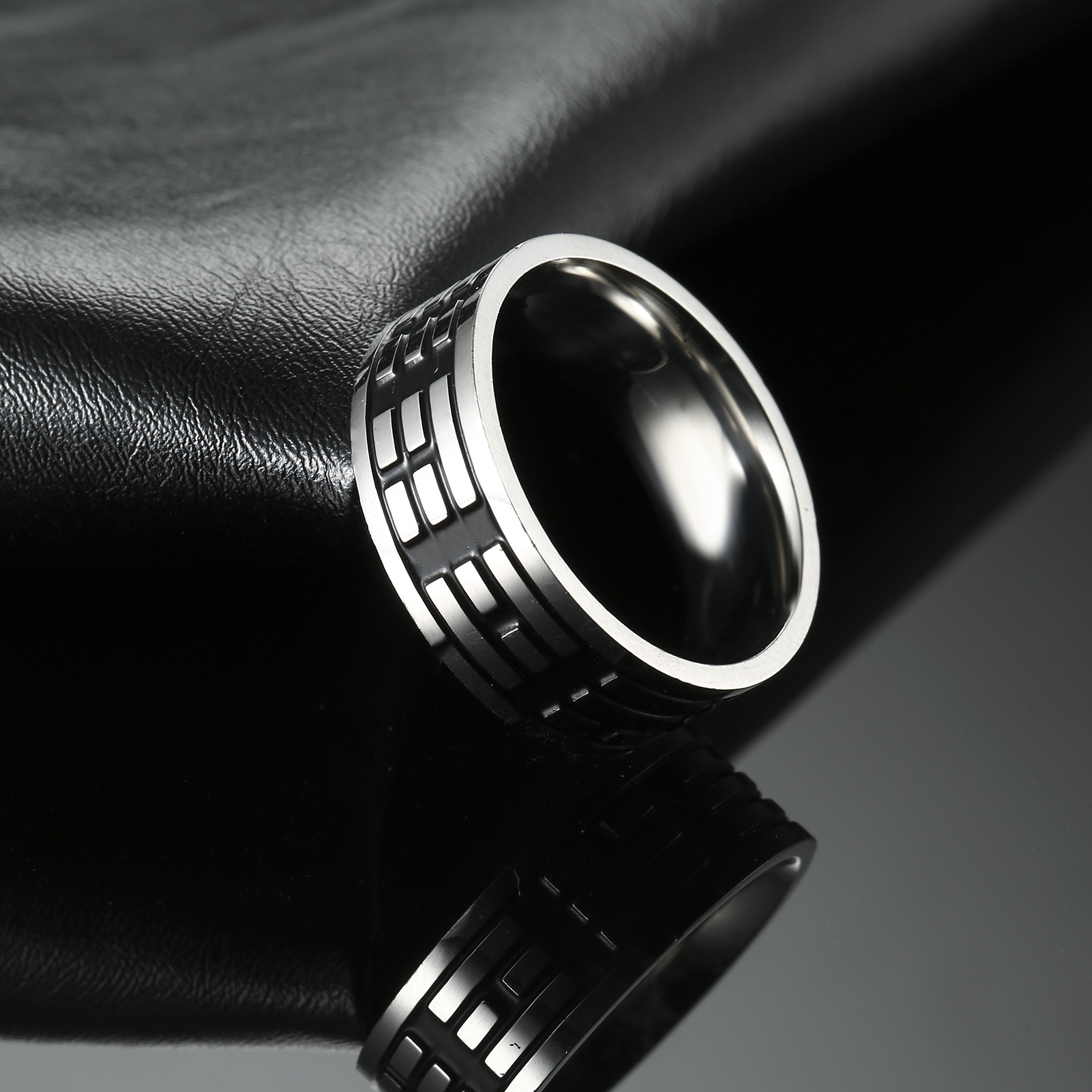 Simple Personality Stainless Steel Titanium Steel Men's Ring