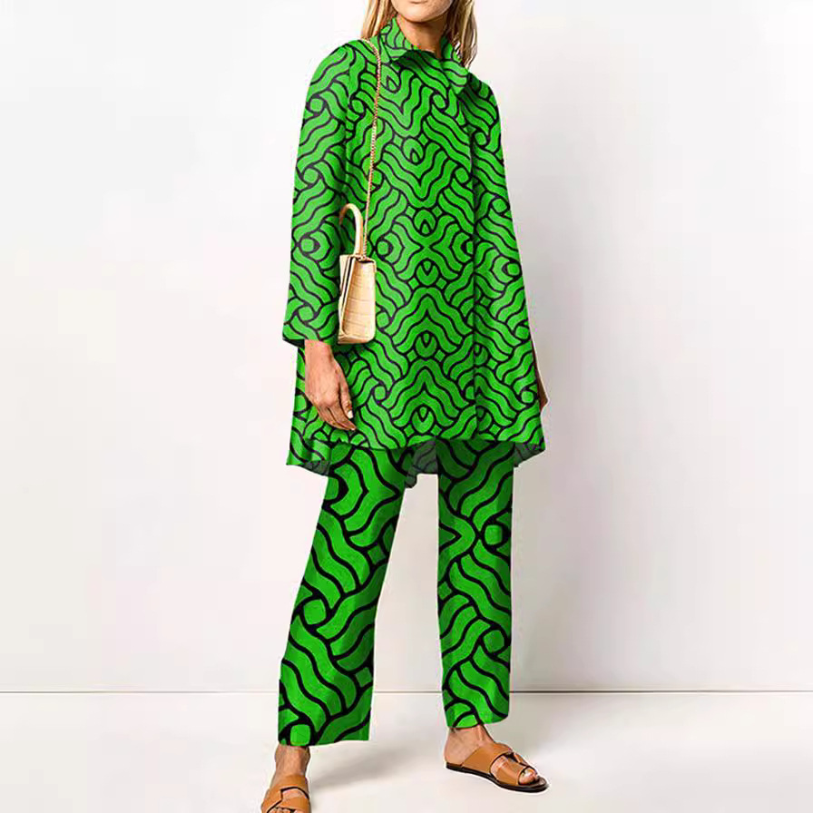 Long-sleeved Trousers Shirt Two-piece Set