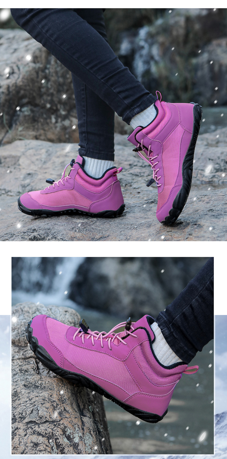 Title 16, Fleece-lined Waterproof Snow Boots Couple High-...